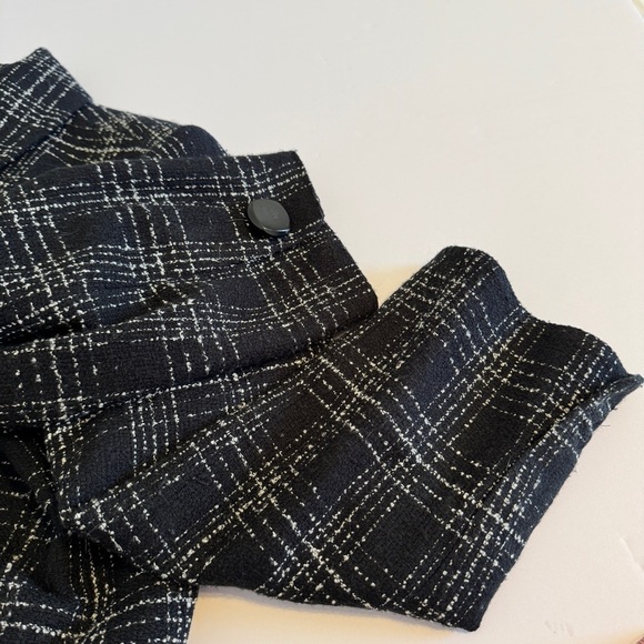 Suit Studio Sz 8 tweed Blazer/skirt set Collared Black White Womens Workwear - Picture 8 of 11